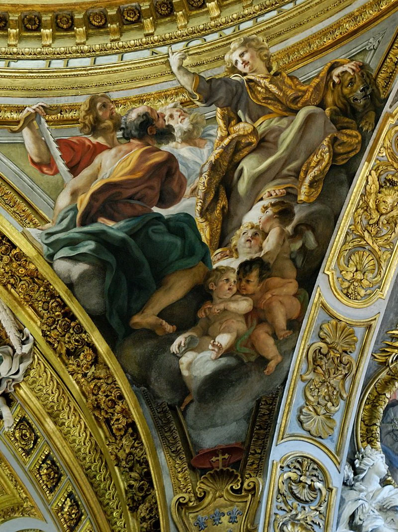 Daniele, Ezechiele, Geremia e Isaia del Baciccio. Pennacchio del duomo del Gesù, Roma